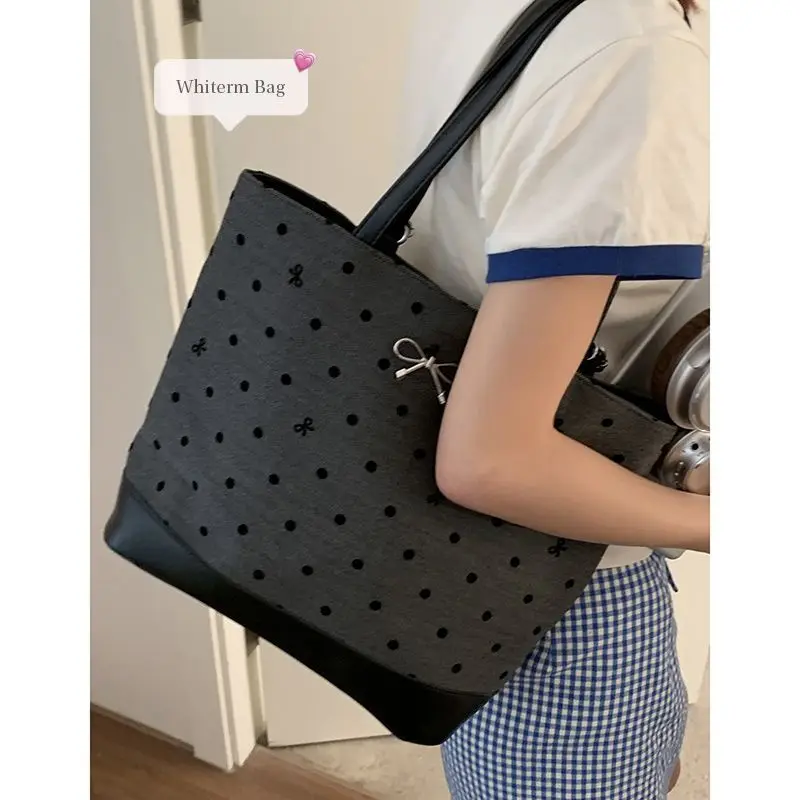 College Style Canvas Korean Casual Simple Commuting Polka Dot Large Capacity Backpack Tote Bag for Women
College Style Canvas Korean Casual Simple Commuting Polka Dot Large Capacity Backpack Tote Bag for Women