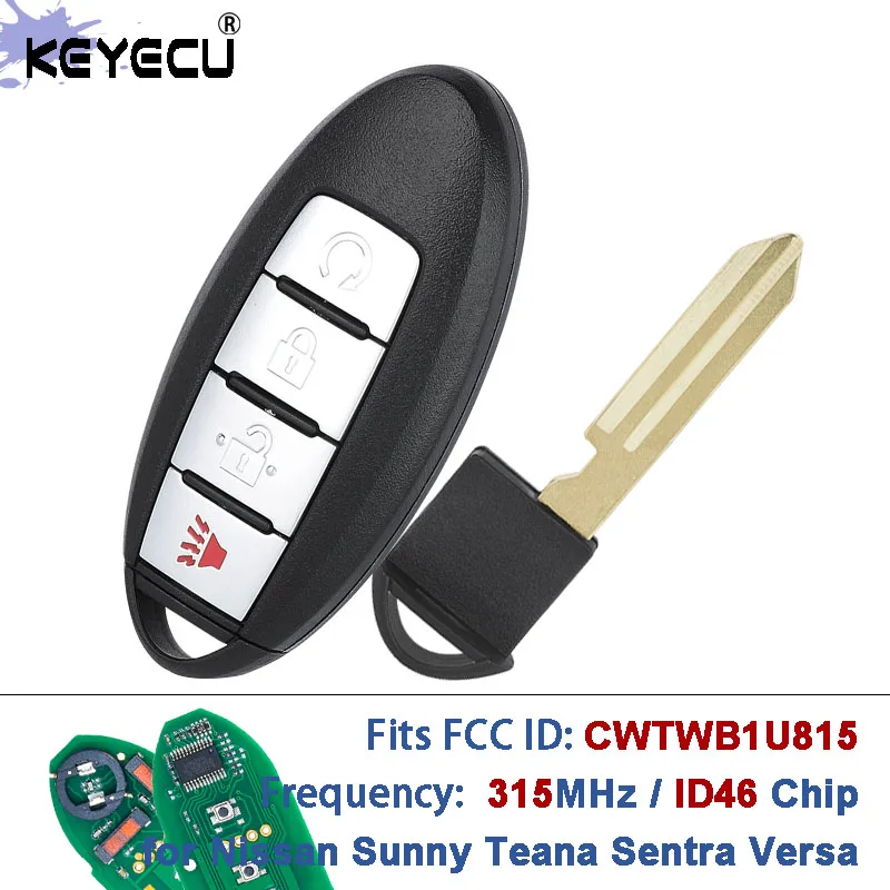 KEYECU CWTWB1U815 TWB1U815 315 МГц ID46 чип без ключа умный дистанционный брелок для Nissan Sunny Teana Sylphy Sentra Versa 2011-2017
KEYECU CWTWB1U815 TWB1U815 315 МГц ID46 чип без ключа умный дистанционный брелок для Nissan Sunny Teana Sylphy Sentra Versa 2011-2017