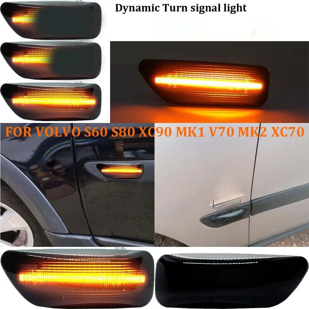 2Pcs Dynamic LED Side Marker Blinker Turn Signal Lights For Volvo S60 V70 XC90 S80 XC70 1998-2007 OEM #30722641,34432641
2Pcs Dynamic LED Side Marker Blinker Turn Signal Lights For Volvo S60 V70 XC90 S80 XC70 1998-2007 OEM #30722641,34432641