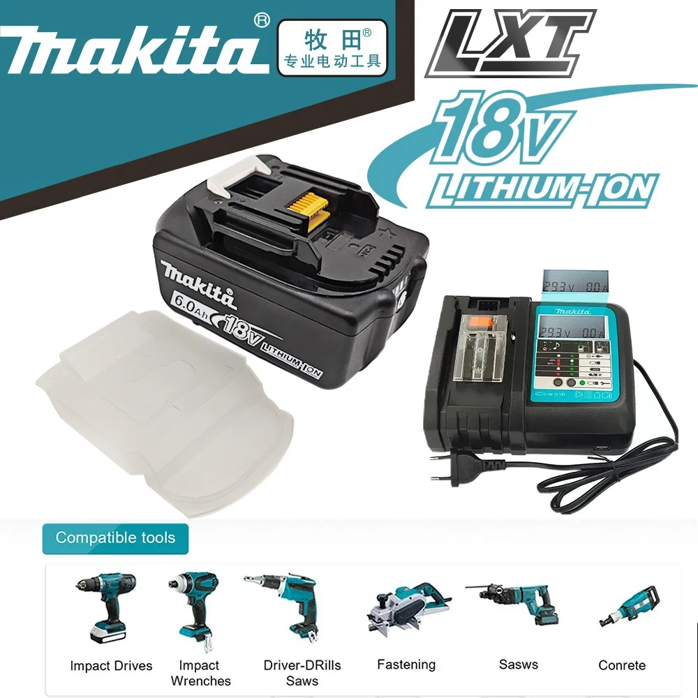 New Makita 18V Rechargeable 6.0Ah Lithium Batteries Charger for BL1860B BL1850 BL1830 BL1815 LXT400 Replacement Li-ion Battery
New Makita 18V Rechargeable 6.0Ah Lithium Batteries Charger for BL1860B BL1850 BL1830 BL1815 LXT400 Replacement Li-ion Battery