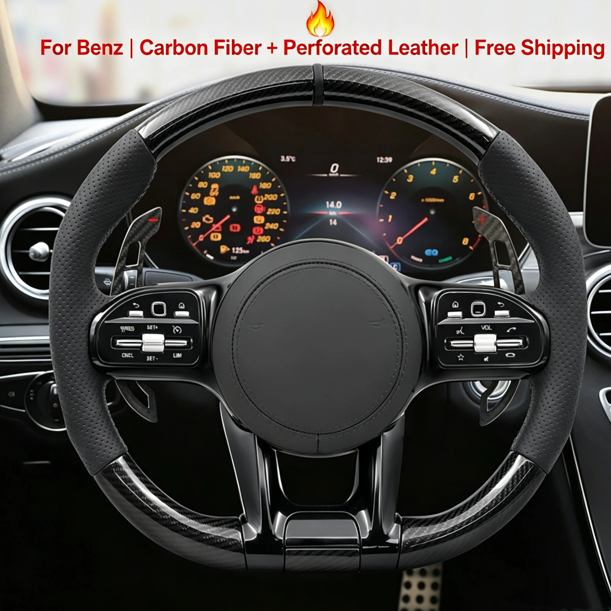 Carbon Fiber Steering Wheel For Benz A180 A200 A35 A45 G500 G63 S320 S350 S450 S63 E200 E260 E300 E43 E53 E63 C180 C200 C260
Carbon Fiber Steering Wheel For Benz A180 A200 A35 A45 G500 G63 S320 S350 S450 S63 E200 E260 E300 E43 E53 E63 C180 C200 C260