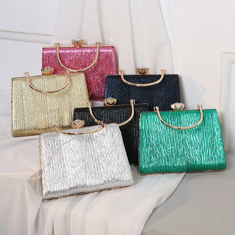 Fashion Evening Clutch Bag Women Pleated Banquet Glitter Clutch Bag Wedding Party Rhinestones Handbags Bridal Formal Purse
Fashion Evening Clutch Bag Women Pleated Banquet Glitter Clutch Bag Wedding Party Rhinestones Handbags Bridal Formal Purse