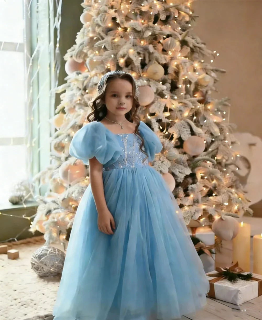 Elagant Flower Girl Dresses Princess Short Sleeves Wedding Party Dress Beading Floor Lenght First Communion Gowns Custom
Elagant Flower Girl Dresses Princess Short Sleeves Wedding Party Dress Beading Floor Lenght First Communion Gowns Custom