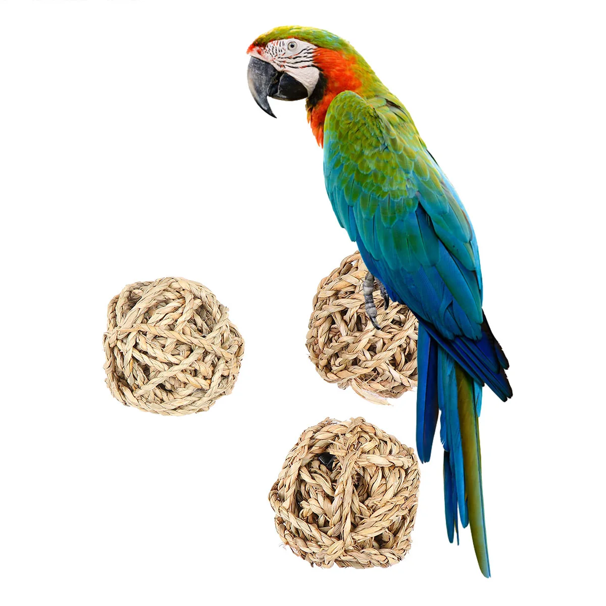 3pcs Parrot Chew Straw Ball Woven Grass For Birds Rabbit Interactive Play Reduce Boredom Teeth Cleaning Healthy Activity Fun Pet
3pcs Parrot Chew Straw Ball Woven Grass For Birds Rabbit Interactive Play Reduce Boredom Teeth Cleaning Healthy Activity Fun Pet