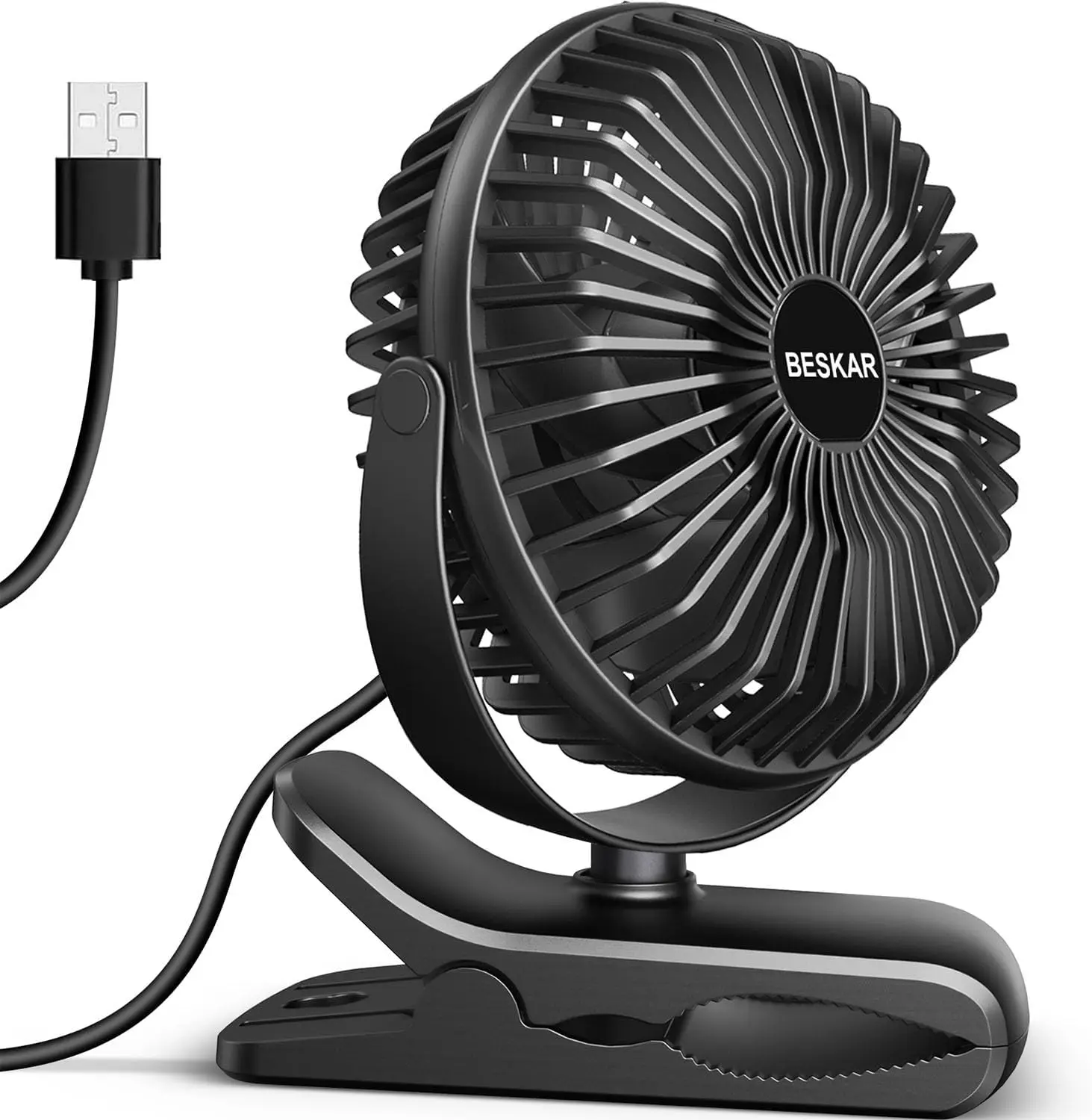 Clip on Fan with Strong Airflow, 3 Speeds USB Desk Fan with Sturdy Clamp for Office Dorm Bedroom Stroller
Clip on Fan with Strong Airflow, 3 Speeds USB Desk Fan with Sturdy Clamp for Office Dorm Bedroom Stroller