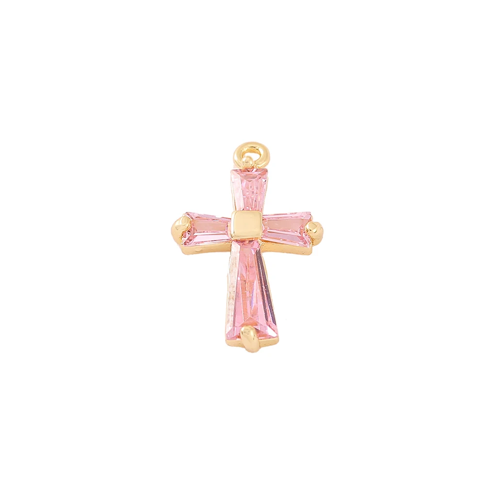 Factory Wholesale Gold Color Brass and Zircon Cross Charms Pendants Necklace and Bracelet Earring Diy Jewelry Accessories Parts
Factory Wholesale Gold Color Brass and Zircon Cross Charms Pendants Necklace and Bracelet Earring Diy Jewelry Accessories Parts