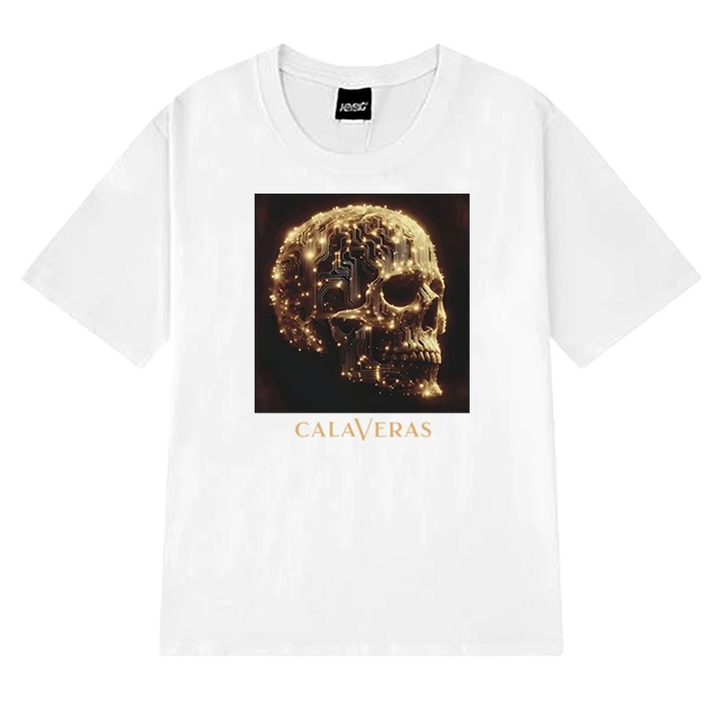 2025 New in calaVeras Technology Skull Graphic T Shirt Men Women Hip Hop gothic short sleeve T-shirts Unisex Cotton streetwear
2025 New in calaVeras Technology Skull Graphic T Shirt Men Women Hip Hop gothic short sleeve T-shirts Unisex Cotton streetwear