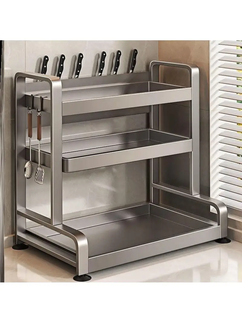 Thiened Carbon Steel Kitchen Storage Ra Spice Knife Holder Countertop Multi-functional Storage elf Kitchen Organization
Thiened Carbon Steel Kitchen Storage Ra Spice Knife Holder Countertop Multi-functional Storage elf Kitchen Organization