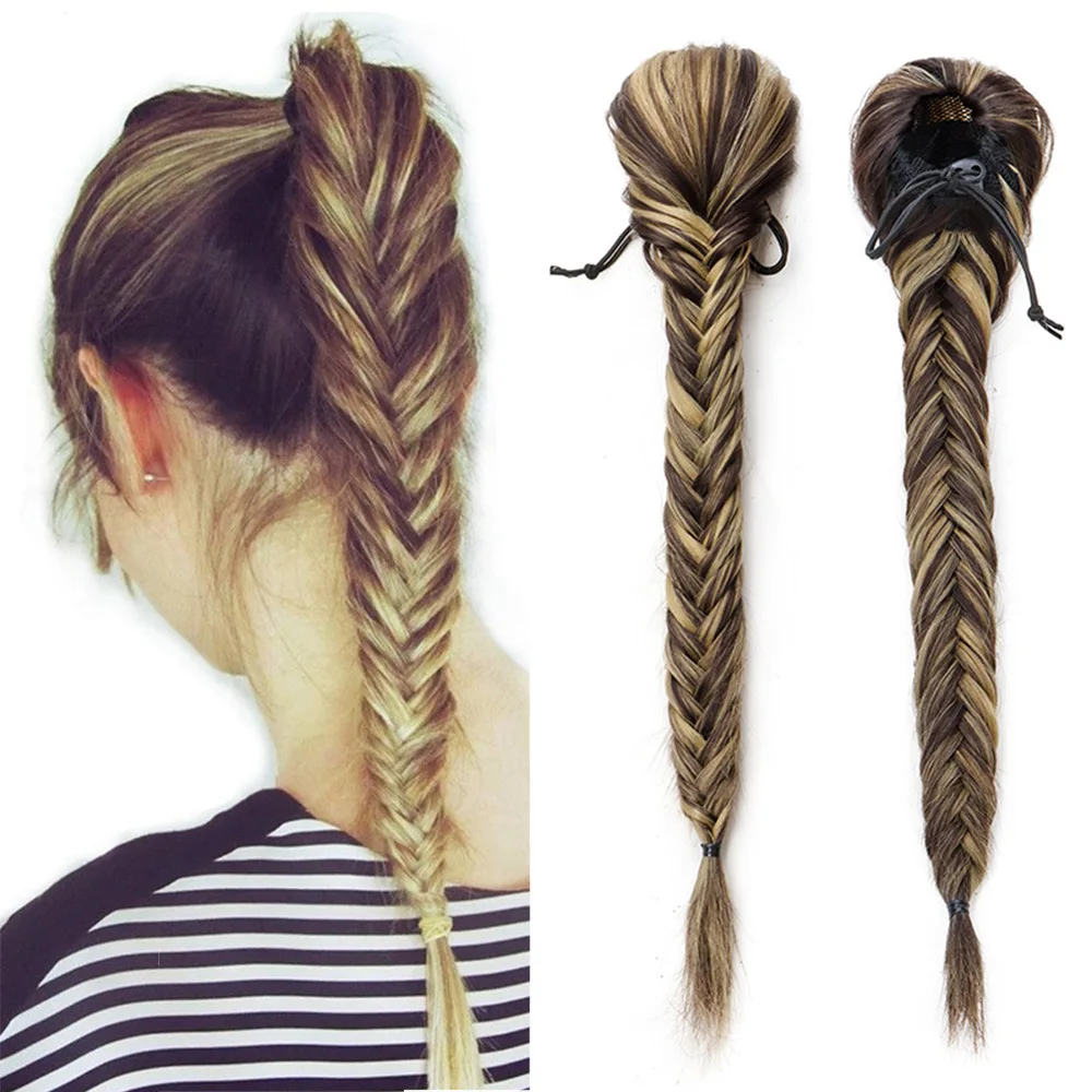 Синтетический длинный хвост для наращивания волос, плетеный рыбий хвост, сетчатый зажим на шнурке, естественный вид для женщин, повседневная вечеринка, косплей 
Синтетический длинный хвост для наращивания волос, плетеный рыбий хвост, сетчатый зажим на шнурке, естественный вид для женщин, повседневная вечеринка, косплей