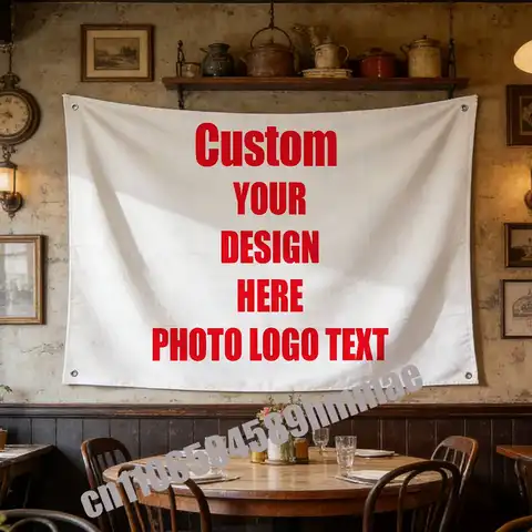 Customize Commission Custom Photo Logo Text Made America USA Lgbt Australia Flag Wall Tapestry Banner Design Picture Image Cover