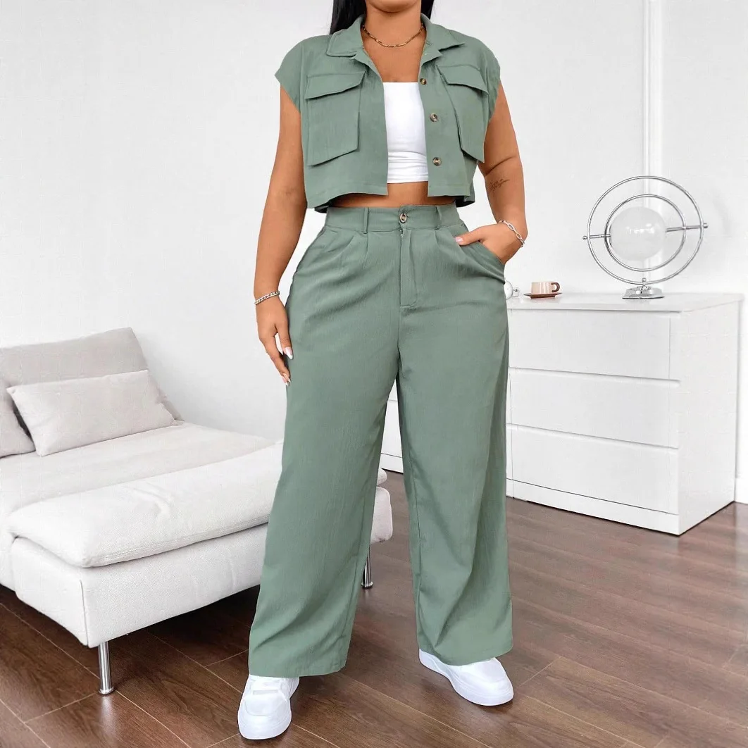 Летние женские жилеты Топы Комплекты одежды Пальто Верхняя одежда Жилеты Свободная рубашка без рукавов Повседневные брюки с несколькими карманами Комплект из двух предметов оптом
Летние женские жилеты Топы Комплекты одежды Пальто Верхняя одежда Жилеты Свободная рубашка без рукавов Повседневные брюки с несколькими карманами Комплект из двух предметов оптом