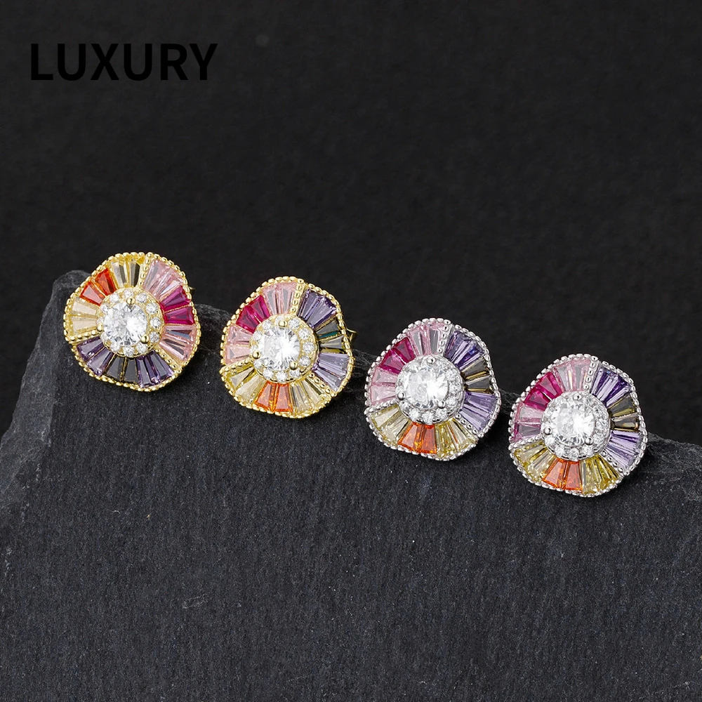 Luxury S925 Sterling Silver Personalized Colorful AAAAA Zircon Stud Earrings For Girl Friend Birthday Gift Jewelry CX991
Luxury S925 Sterling Silver Personalized Colorful AAAAA Zircon Stud Earrings For Girl Friend Birthday Gift Jewelry CX991
