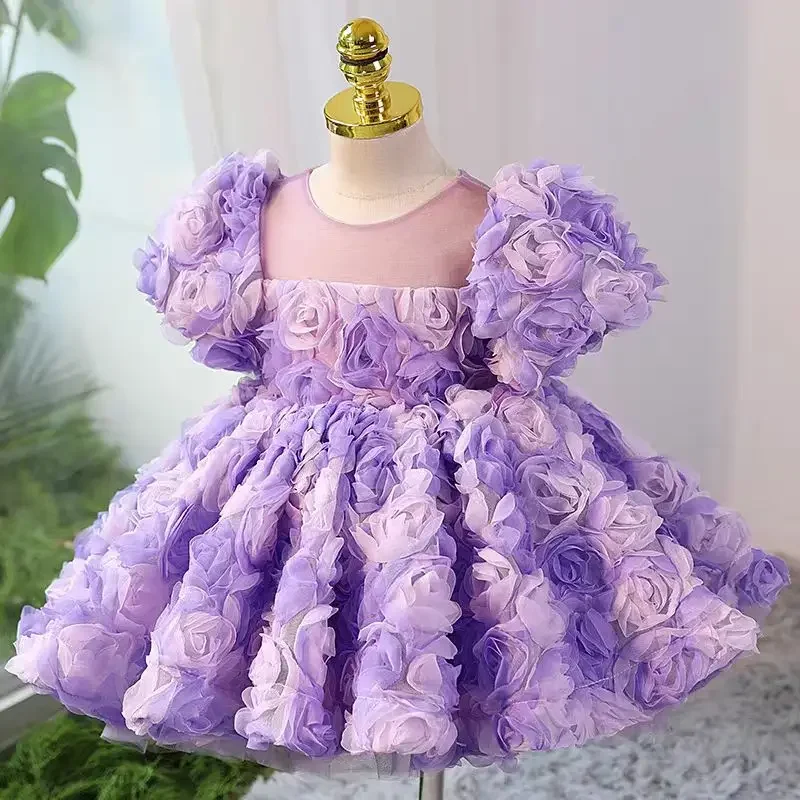 Custom Luxury 3D Floral Flower Girl Dress Puffy Princess Pageant Gown For Wedding Birthday Party Formal Prom Dress With Big Bow
Custom Luxury 3D Floral Flower Girl Dress Puffy Princess Pageant Gown For Wedding Birthday Party Formal Prom Dress With Big Bow