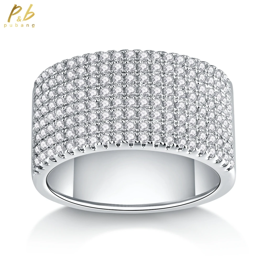 PuBang Fine Jewelry 925 Sterling Silver 3EX VVS1 GRA Sparkling Real Moissanite Diamond Gems Luxury Row Rings Anniversary Gifts
PuBang Fine Jewelry 925 Sterling Silver 3EX VVS1 GRA Sparkling Real Moissanite Diamond Gems Luxury Row Rings Anniversary Gifts