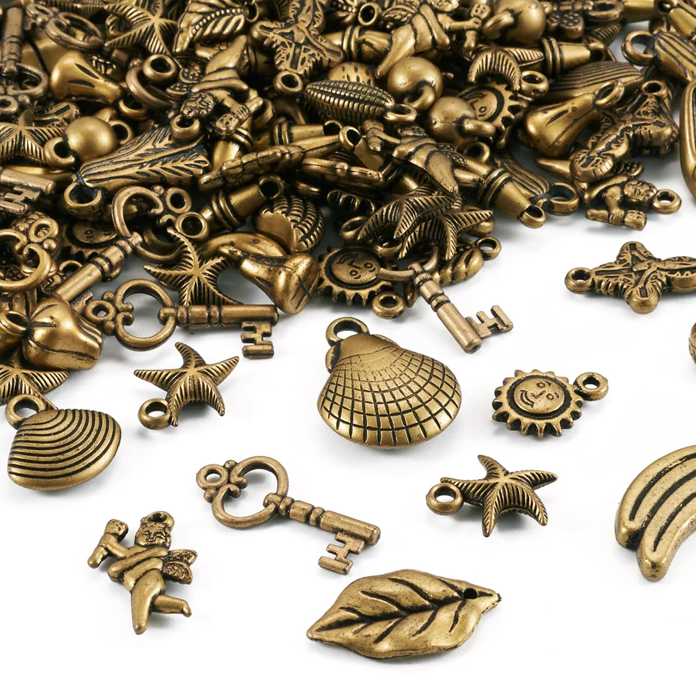 100g Retro Antique Bronze/Silver Color Pendants Random Mix Cross/Leaf/Key for Bracelet Earring DIY Jewelry Making Accessories
100g Retro Antique Bronze/Silver Color Pendants Random Mix Cross/Leaf/Key for Bracelet Earring DIY Jewelry Making Accessories