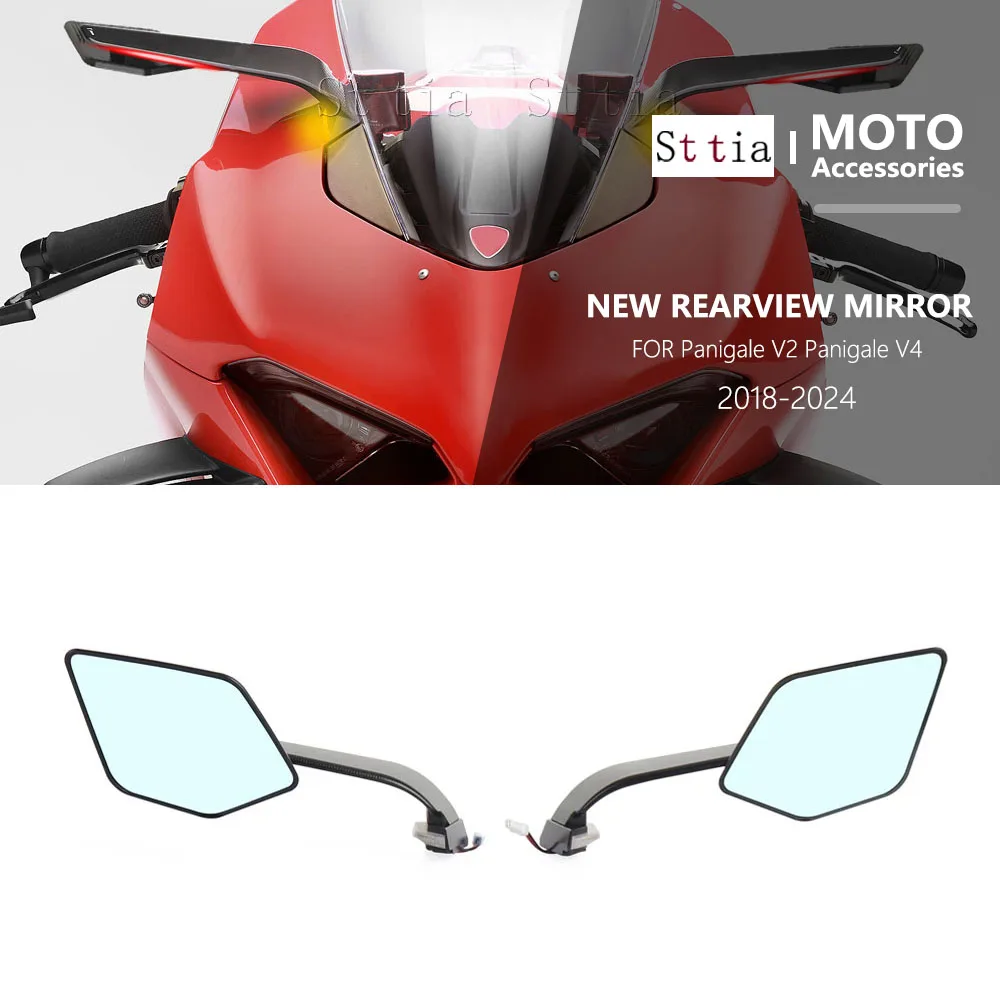 Новый мотоцикл заднего вида подходит для Ducati Panigale V2 PANIGALE V4 2018-2024 боковые зеркала заднего вида со светодиодным указателем поворота V2 V4
Новый мотоцикл заднего вида подходит для Ducati Panigale V2 PANIGALE V4 2018-2024 боковые зеркала заднего вида со светодиодным указателем поворота V2 V4