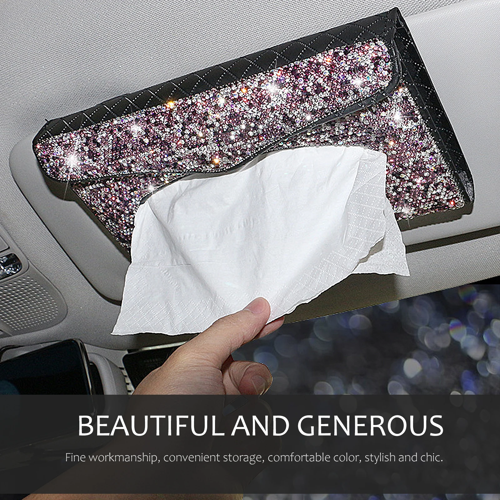 Pu Car Tissue Holder Bling Sun Visor Napkin Case Handbag Style Hanging Organizer For Women Men Car Interior Decorative
Pu Car Tissue Holder Bling Sun Visor Napkin Case Handbag Style Hanging Organizer For Women Men Car Interior Decorative