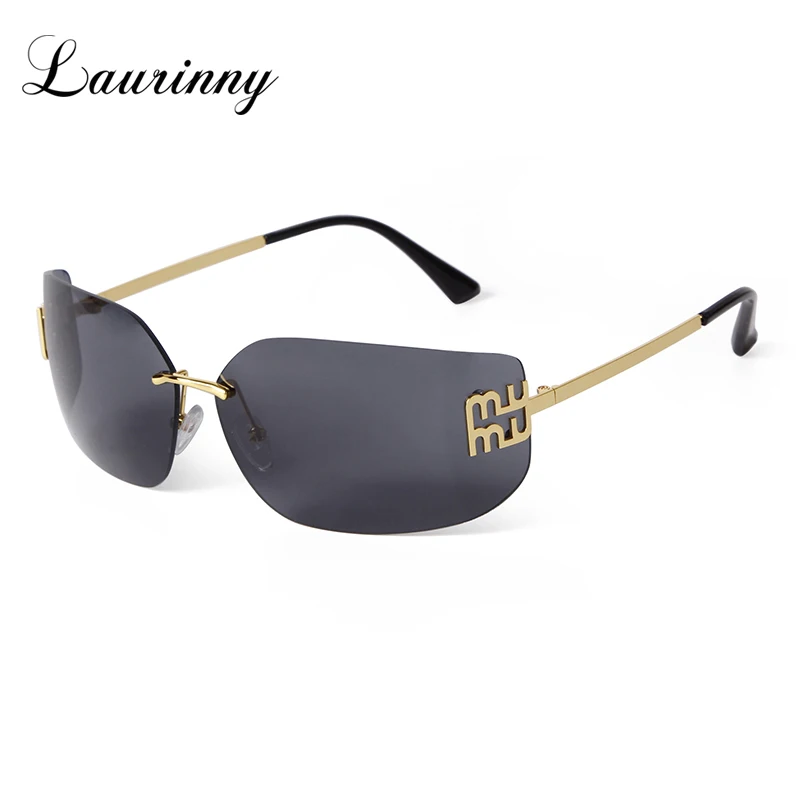 Trend Curved Rimless Film Lens Sunglasses Women Men Brand Design Metal Rivets Gradient Frameless Rectangle Shades Sun Glasses UV
Trend Curved Rimless Film Lens Sunglasses Women Men Brand Design Metal Rivets Gradient Frameless Rectangle Shades Sun Glasses UV
