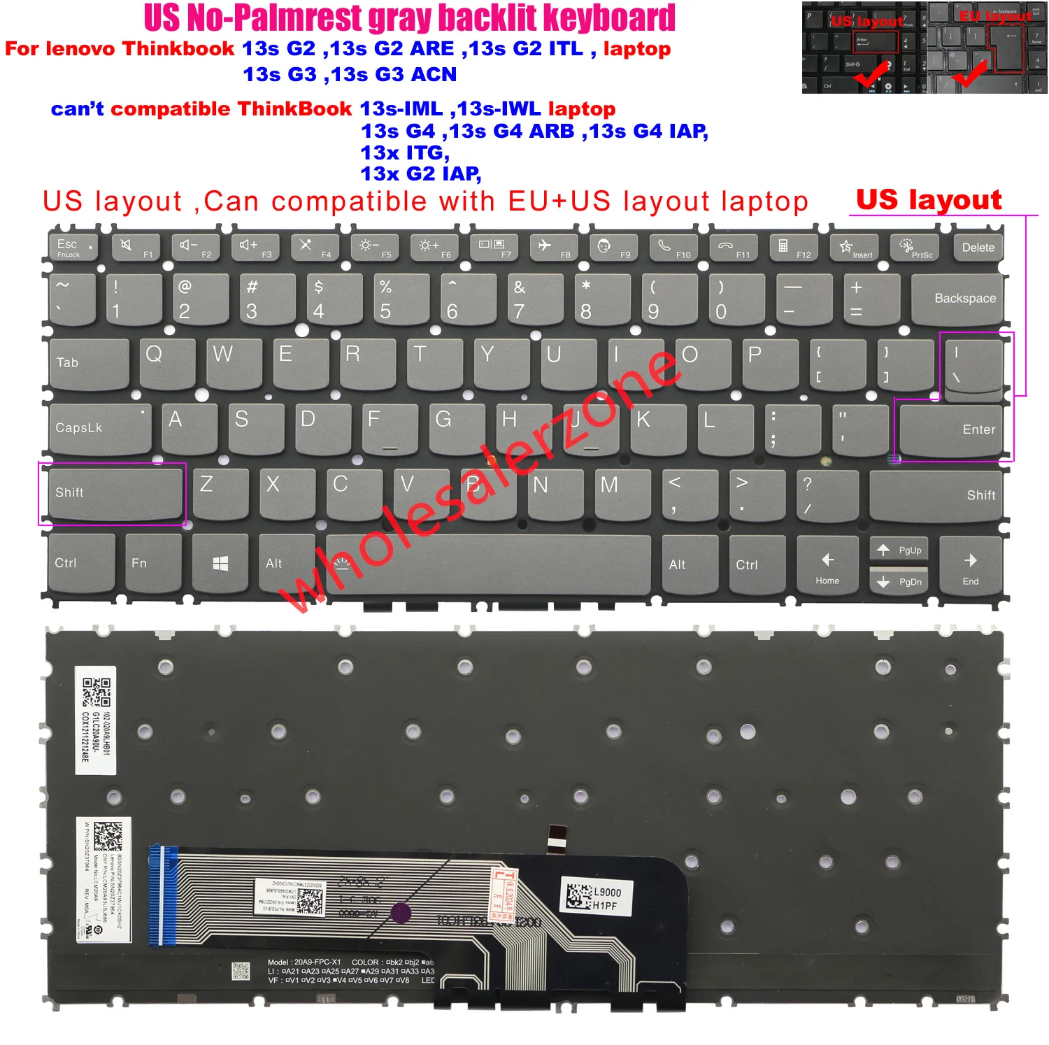 Новинка для Lenovo ThinkBook 13s G3,13s G3 ACN, ThinkBook 13s G2,13s G2 ARE, 13s G2 ITL series ноутбука США Клавиатура с подсветкой
Новинка для Lenovo ThinkBook 13s G3,13s G3 ACN, ThinkBook 13s G2,13s G2 ARE, 13s G2 ITL series ноутбука США Клавиатура с подсветкой