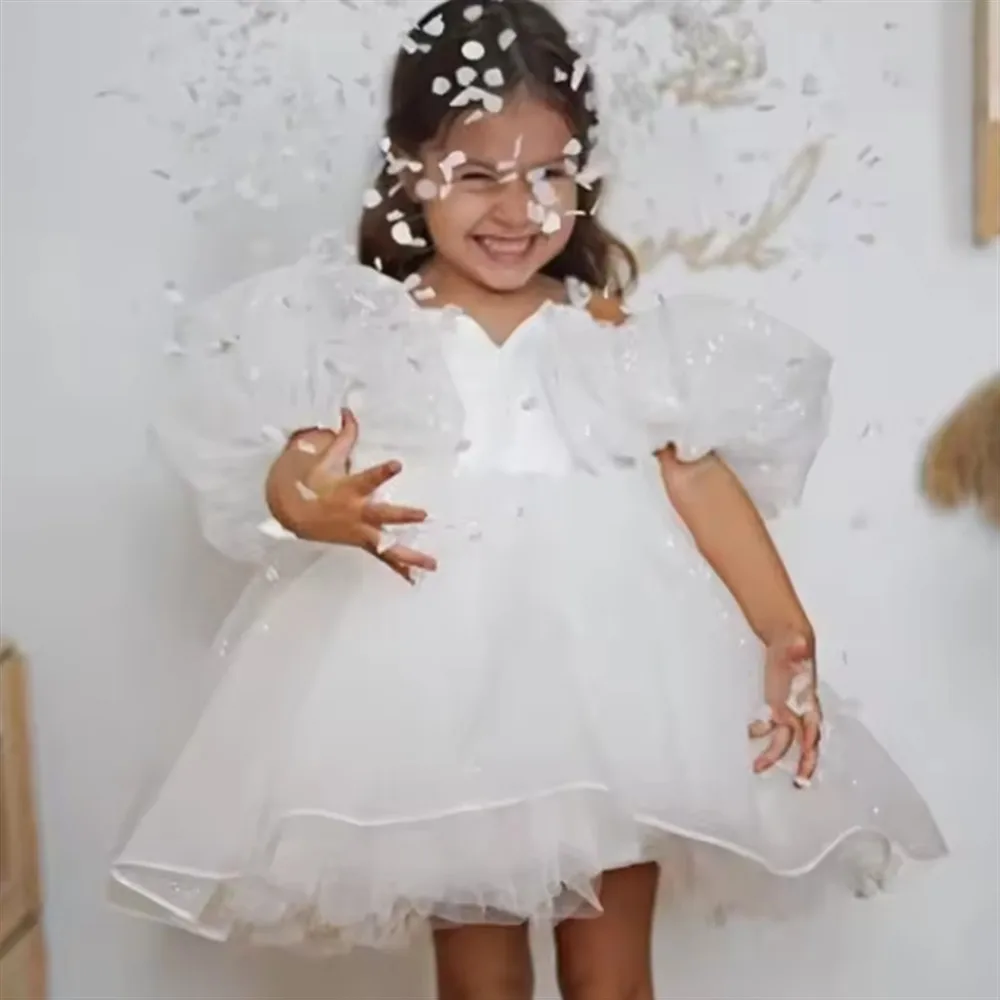Elegant Flower Girl Wedding Dress Off Shoulder Puffy Cute Princess Birthday Party Dress Kid First Communion Ball Gown Customized
Elegant Flower Girl Wedding Dress Off Shoulder Puffy Cute Princess Birthday Party Dress Kid First Communion Ball Gown Customized