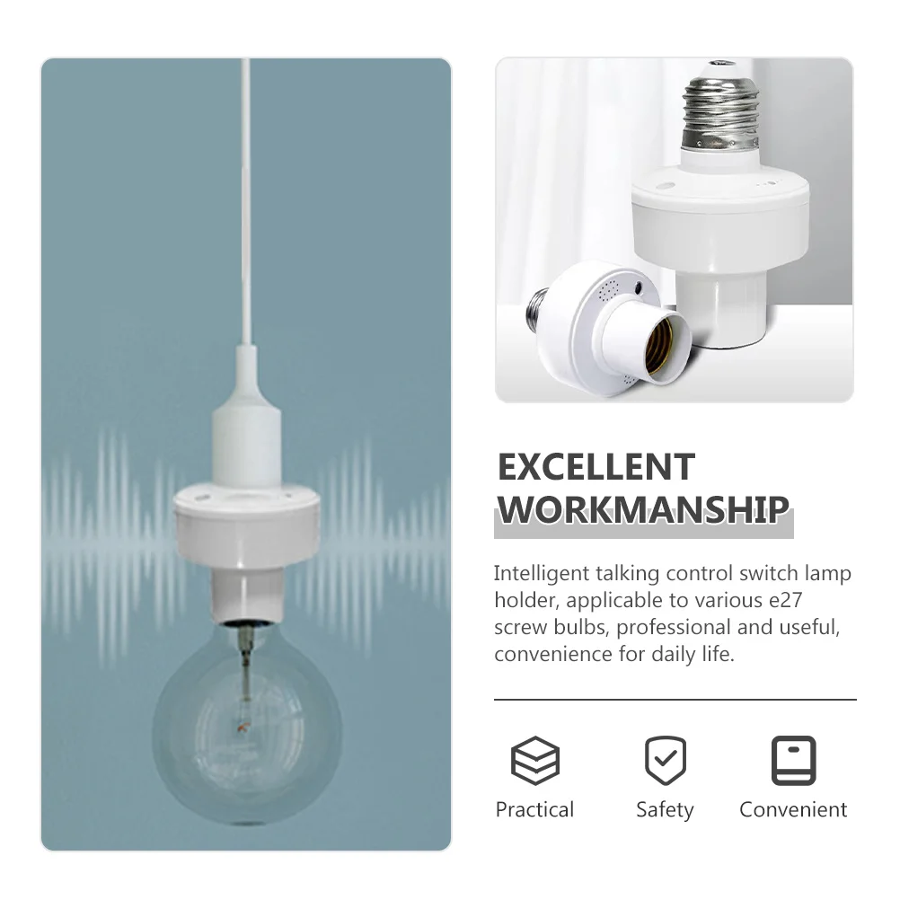 E27 Voice Controlled Lamp Holder Smart Light Socket Adapter for LED Bulbs Energy Saving Lamp Direct Use No Network Required
E27 Voice Controlled Lamp Holder Smart Light Socket Adapter for LED Bulbs Energy Saving Lamp Direct Use No Network Required