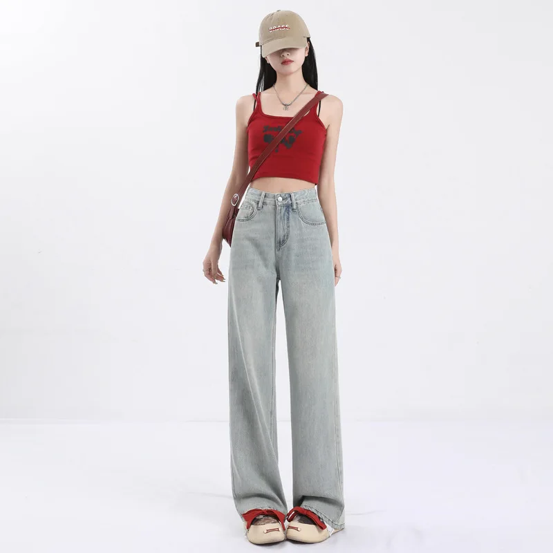 Narrow Version Straight-leg High-waisted Jeans,Women's Four Seasons New Fashionable Versatile Casual Floor-length Wide-leg Jeans
Narrow Version Straight-leg High-waisted Jeans,Women's Four Seasons New Fashionable Versatile Casual Floor-length Wide-leg Jeans