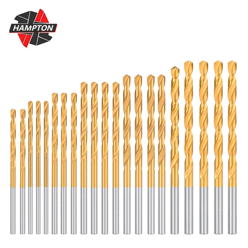 HAMPTON Twist Drill Bit Titanium Coated HSS Metal Drills HSS Gun Drill Bit For Metal Woodworking Tool Hole Cutter
HAMPTON Twist Drill Bit Titanium Coated HSS Metal Drills HSS Gun Drill Bit For Metal Woodworking Tool Hole Cutter