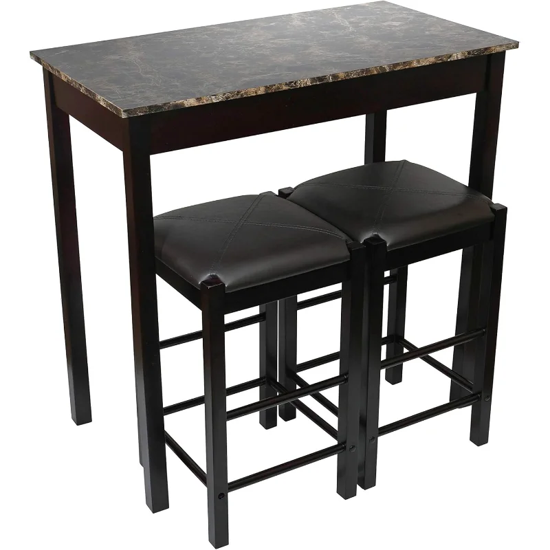 Remington High Top Counter Height Bar and Pub Table Set with 2 Chairs, Brown
Remington High Top Counter Height Bar and Pub Table Set with 2 Chairs, Brown