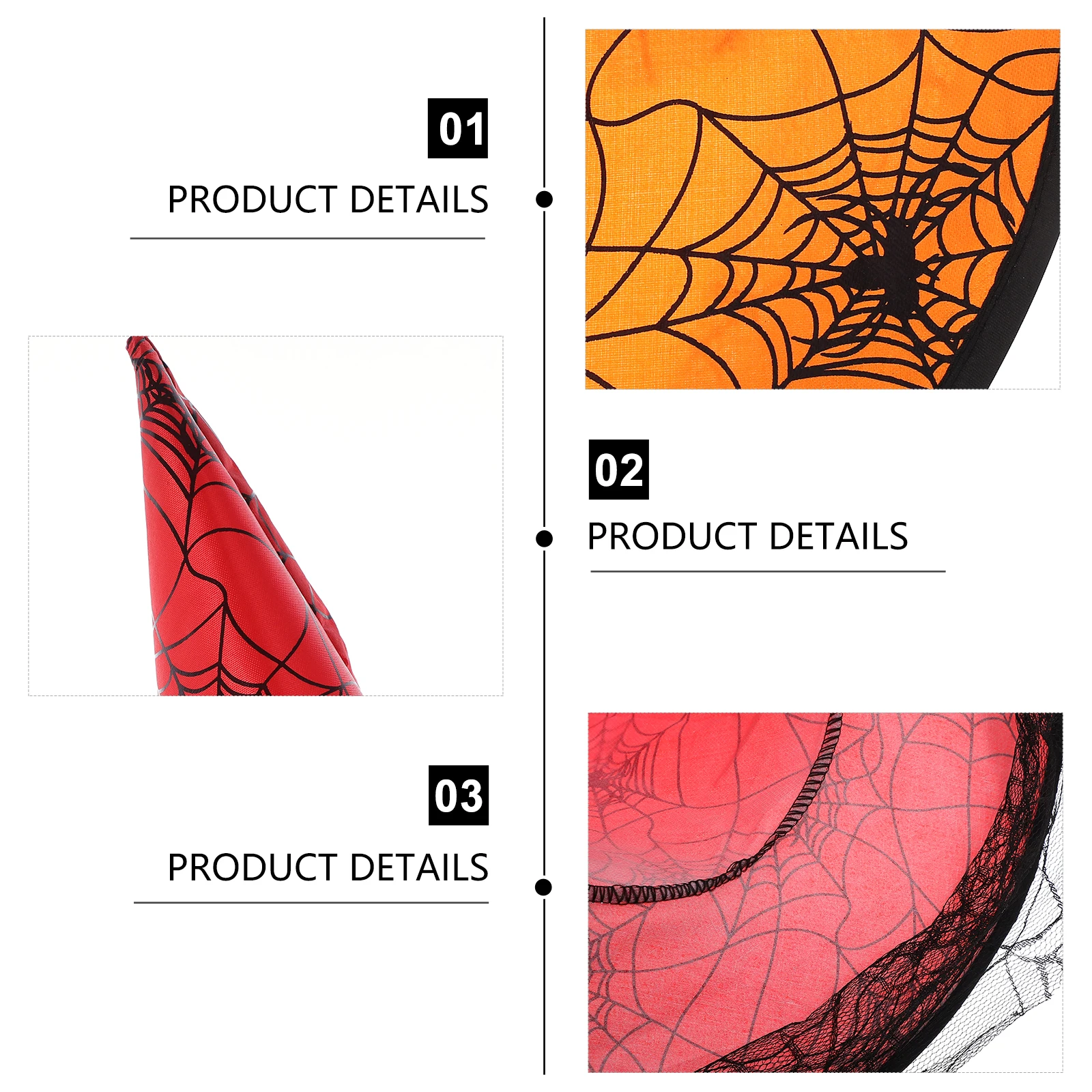 3pcs Halloween Witch Hats With Spider Web Breathable Knitted Lace Material, Unisex Cosplay Costume Party Decor, Masquerade
3pcs Halloween Witch Hats With Spider Web Breathable Knitted Lace Material, Unisex Cosplay Costume Party Decor, Masquerade