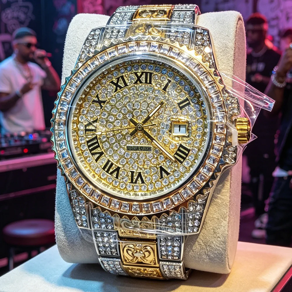 NO Logo Full Diamond Hip Hop Iced Out Bling Quartz Watch Men High Quality Fashion Hot Wristwatch for Man Jewelry Dropshipping
NO Logo Full Diamond Hip Hop Iced Out Bling Quartz Watch Men High Quality Fashion Hot Wristwatch for Man Jewelry Dropshipping