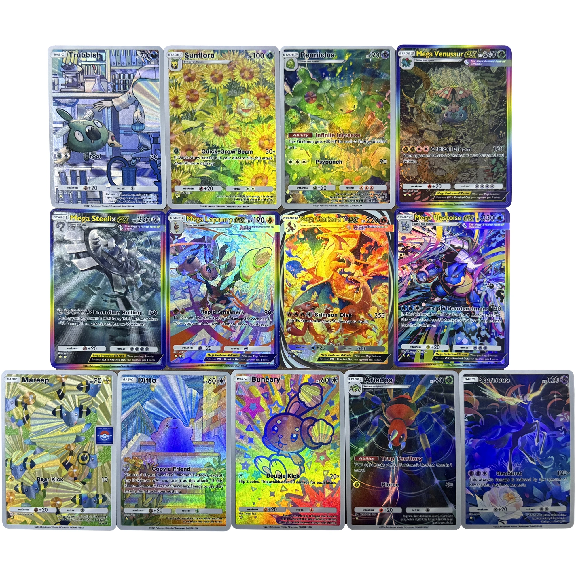 Набор из 13 самодельных коллекционных карточек PTCG: Чаризард, Бластойз, Венузавр. Английские текстурированные флеш-карты. Классическая аниме-игра.
Набор из 13 самодельных коллекционных карточек PTCG: Чаризард, Бластойз, Венузавр. Английские текстурированные флеш-карты. Классическая аниме-игра.