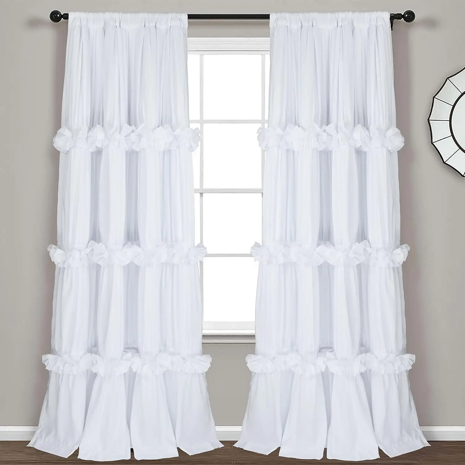 Boho Blackout Curtains 54x84 Inch 2 Panels, Ruched Window Treatments with Butterfly Flowers, Thermal Insulated Rod Pocket Drapes
Boho Blackout Curtains 54x84 Inch 2 Panels, Ruched Window Treatments with Butterfly Flowers, Thermal Insulated Rod Pocket Drapes