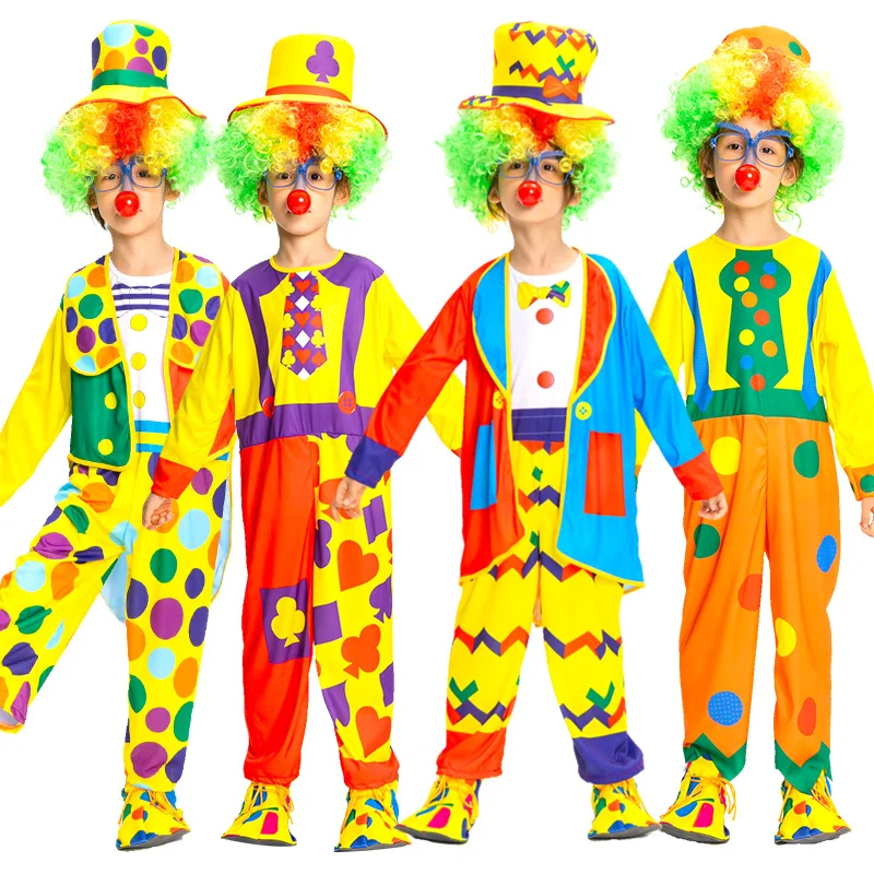 Kids Clown Costume Fancy Dress Cosplay Halloween Costume Purim Monster Funny Ugly Circus Party Dress No Wig Nose Shoes
Kids Clown Costume Fancy Dress Cosplay Halloween Costume Purim Monster Funny Ugly Circus Party Dress No Wig Nose Shoes