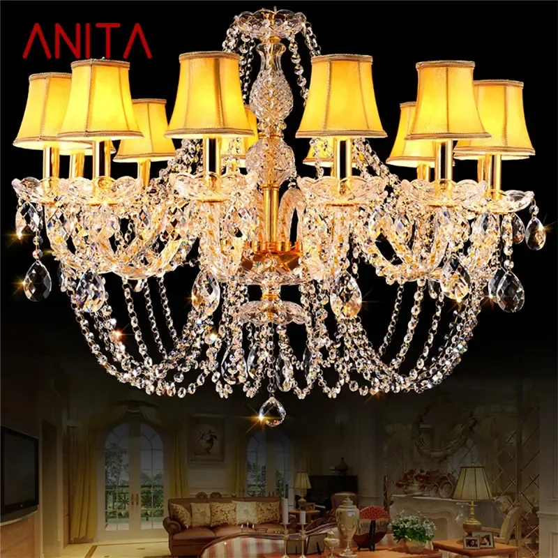 ANITA European Luxury Crystal Pendent Lamp Living Room Restaurant Bedroom Villa Hotel Clothing Store Beauty Salon Chandelier
ANITA European Luxury Crystal Pendent Lamp Living Room Restaurant Bedroom Villa Hotel Clothing Store Beauty Salon Chandelier