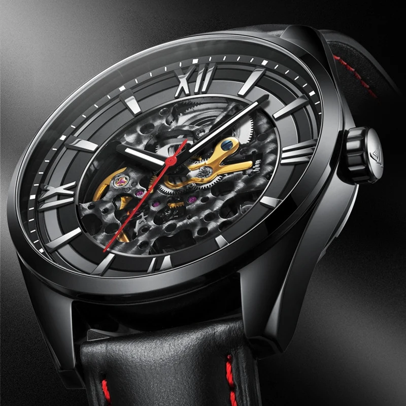 SOLLEN Brand Fashion Hollow Mechanical Watch for Men High-end Automatic Skeleton Watches Mens Leather Waterproof Luxury Clock
SOLLEN Brand Fashion Hollow Mechanical Watch for Men High-end Automatic Skeleton Watches Mens Leather Waterproof Luxury Clock