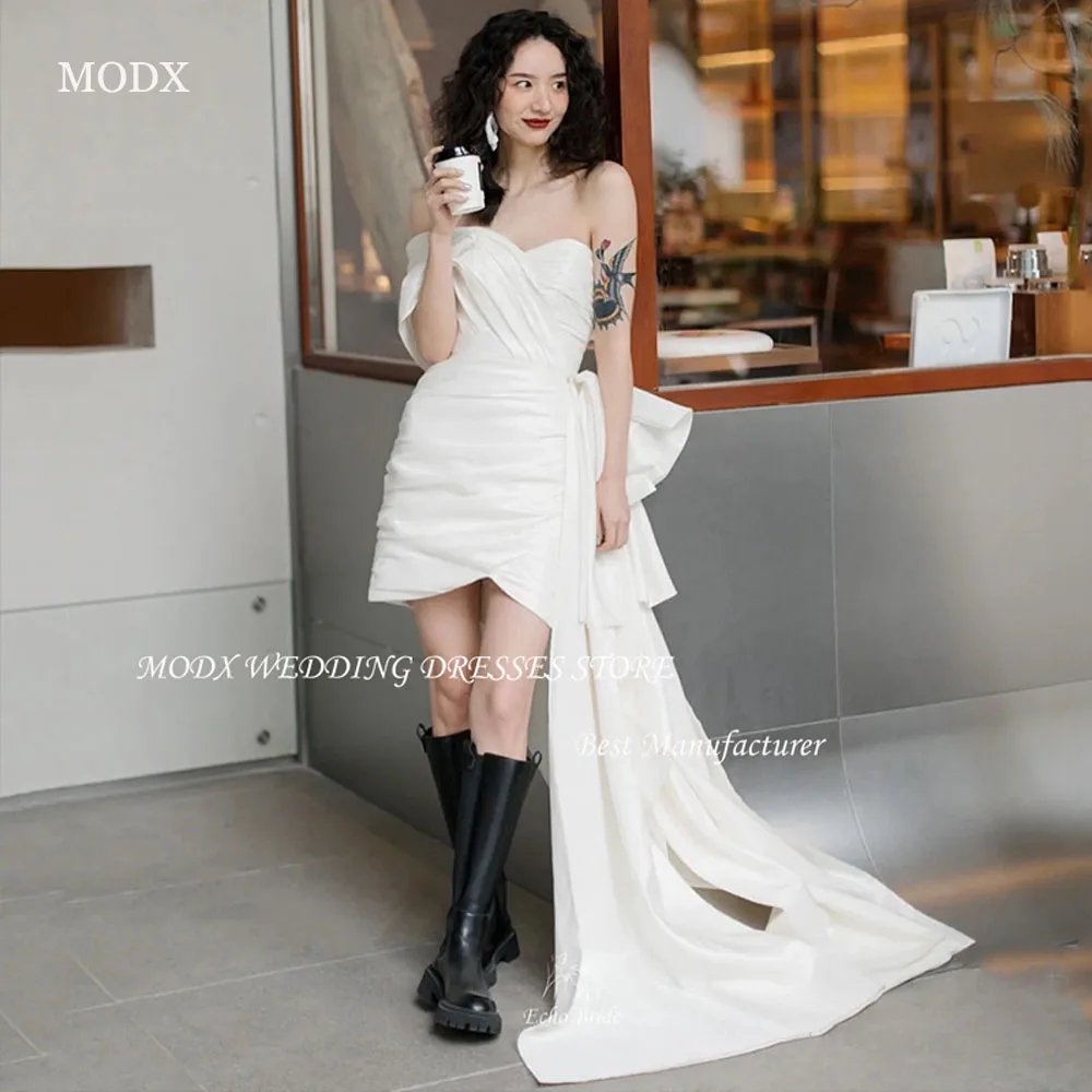 MODX Mini Short Wedding Party Dresses Off Shoulder Pleats Bride Gowns Formal Party Dress Summer Korea Photo shoot Evening
MODX Mini Short Wedding Party Dresses Off Shoulder Pleats Bride Gowns Formal Party Dress Summer Korea Photo shoot Evening