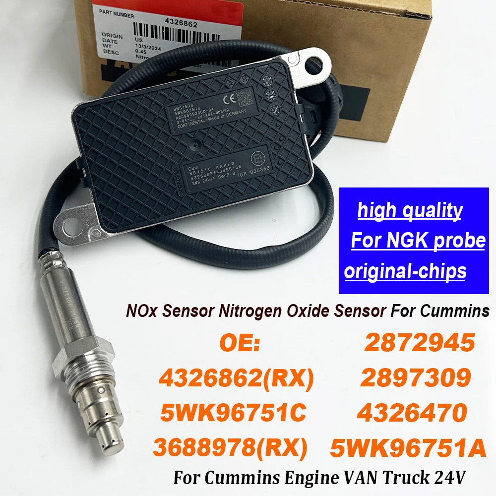 4326862 Датчик NOX 5WK96751C для зонда NGK, азота, кислорода 4326470 2897309 3688978 2872945 5WK96751A для двигателя Cummins 24 В
4326862 Датчик NOX 5WK96751C для зонда NGK, азота, кислорода 4326470 2897309 3688978 2872945 5WK96751A для двигателя Cummins 24 В