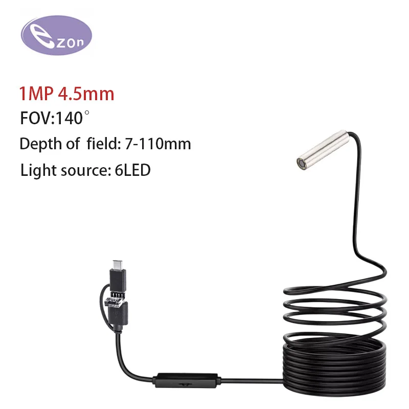 Endoscope Android 4.5MM 3 en 1 tpye-c Micro USB Mini caméra tuyau voiture Inspection Endoscope 6 LED étanche pour Smartphone PC
Endoscope Android 4.5MM 3 en 1 tpye-c Micro USB Mini caméra tuyau voiture Inspection Endoscope 6 LED étanche pour Smartphone PC