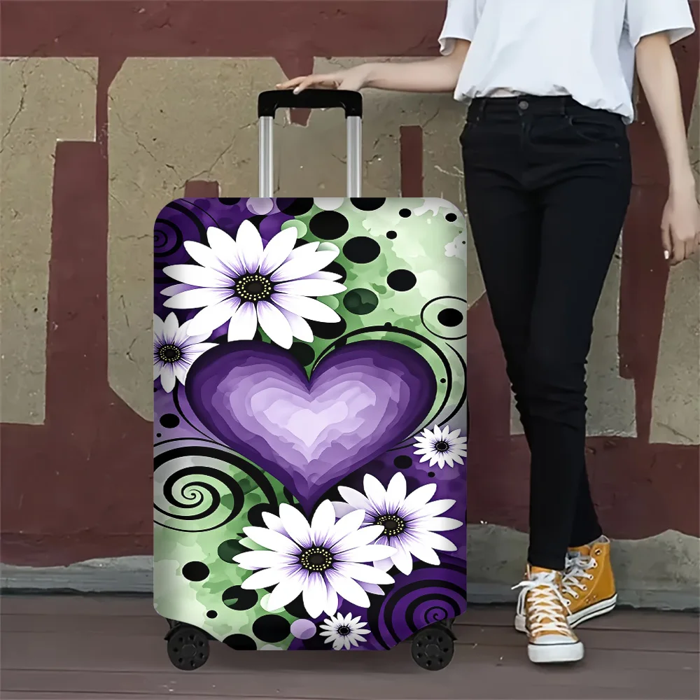1PC Purple Heart and Daisy Print Luggage Cover for luggage sizes 18-32 inches; dust and elastic travel accessories to effectivel
1PC Purple Heart and Daisy Print Luggage Cover for luggage sizes 18-32 inches; dust and elastic travel accessories to effectivel
