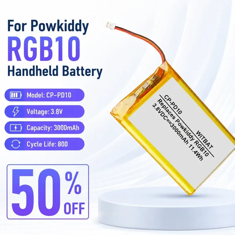 For Bawang Kid Powkiddy RGB10 Open Source Handheld Console Battery
For Bawang Kid Powkiddy RGB10 Open Source Handheld Console Battery