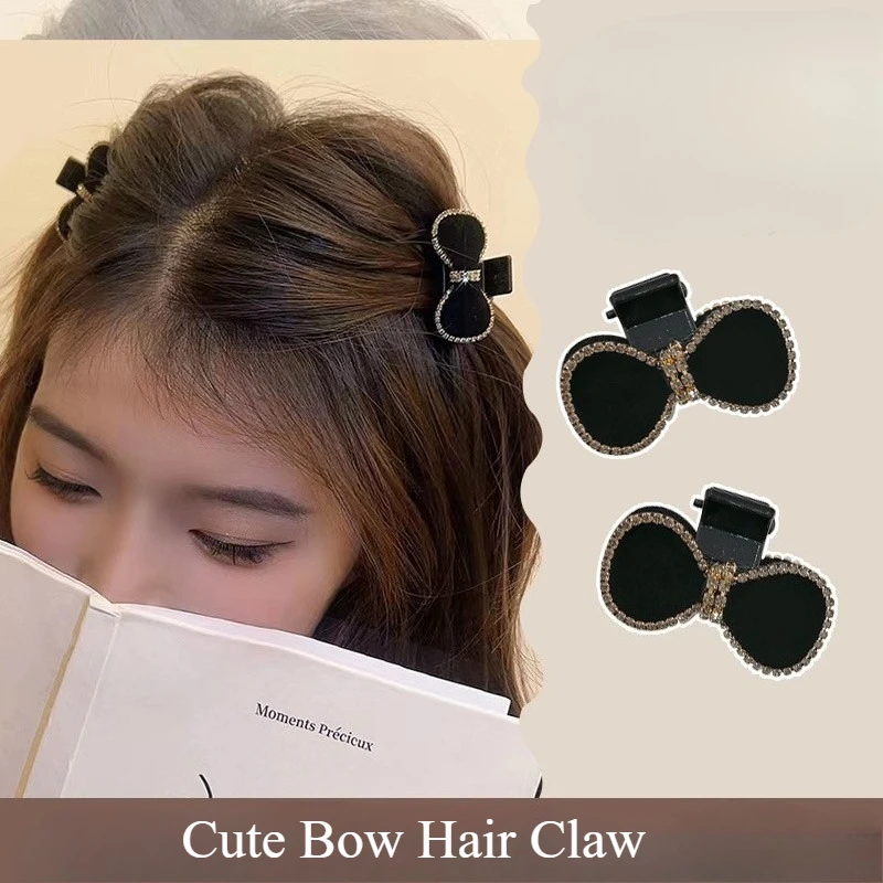 Velvet Bow Small Hair Claw Sweet Princess Head Hair Grab Clip Women Girls Cute Kawaii Forehead Bangs Side Clip Hairpin Headwear 
Velvet Bow Small Hair Claw Sweet Princess Head Hair Grab Clip Women Girls Cute Kawaii Forehead Bangs Side Clip Hairpin Headwear