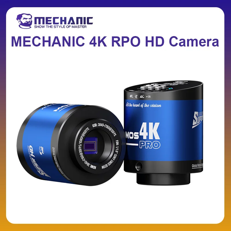 MECHANIC OFFICIAL MOS-4K PRO HD Camera Sensor IMX 678 3840x2160 Pixel HDMI 60FPS Type-c Output Camera For Microscope Repair
MECHANIC OFFICIAL MOS-4K PRO HD Camera Sensor IMX 678 3840x2160 Pixel HDMI 60FPS Type-c Output Camera For Microscope Repair