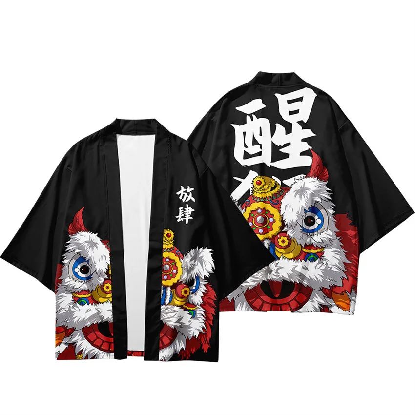 2026 Kimono Japanese Traditional Costume Boy Girl Lion Dance Print Haori Cardigan Jacket Children Beach Wear Cloak
2026 Kimono Japanese Traditional Costume Boy Girl Lion Dance Print Haori Cardigan Jacket Children Beach Wear Cloak