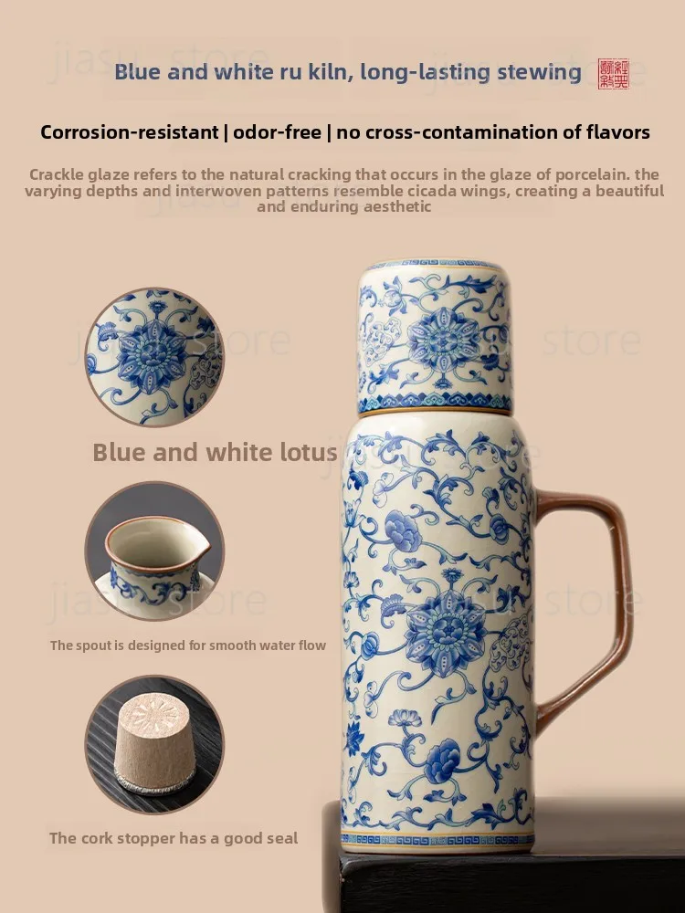 Ruyao Blue White Brew Teapot, Household Large Capacity Insulated Heirloom Tea Pot
Ruyao Blue White Brew Teapot, Household Large Capacity Insulated Heirloom Tea Pot