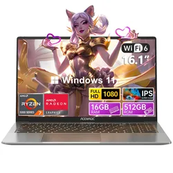ACEMAGIC Gaming Notebook AMD Ryzen 7 5700U(Beat i7-1265U)Backlit Laptop Keyboard RAM 16GB NVME SSD 512GB 16.1" Full HD 1920x1080 ACEMAGIC Gaming Notebook AMD Ryzen 7 5700U(Beat i7-1265U)Backlit Laptop Keyboard RAM 16GB NVME SSD 512GB 16.1" Full HD 1920x1080