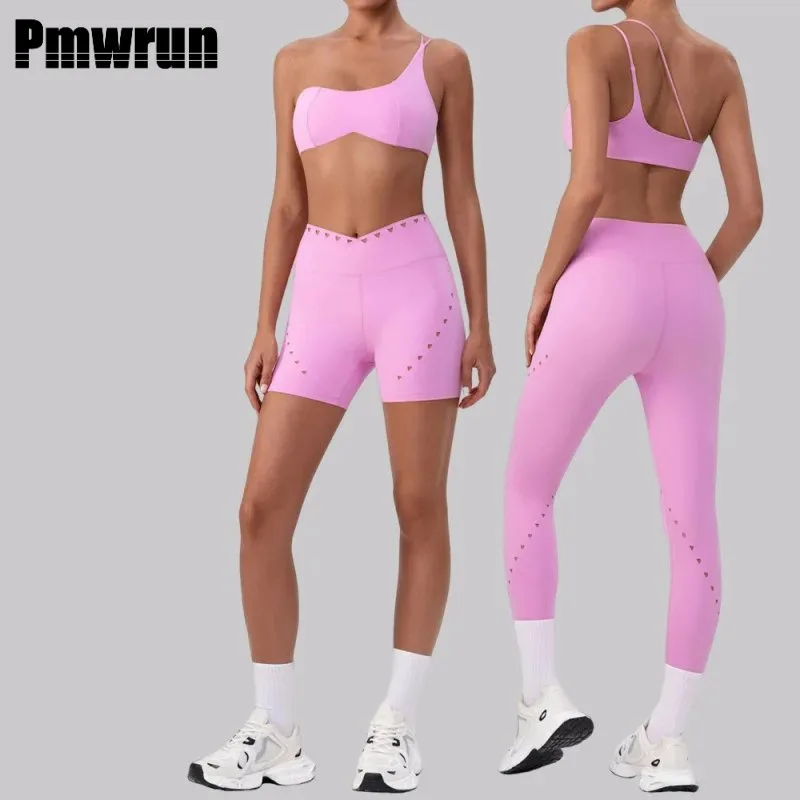 PMWRUN Women's Two Pieces Set Off-Shoulder Top With Chest Pads Female Clothing Seamless Sports Bra Yoga Shorts Long Tight Pants
PMWRUN Women's Two Pieces Set Off-Shoulder Top With Chest Pads Female Clothing Seamless Sports Bra Yoga Shorts Long Tight Pants