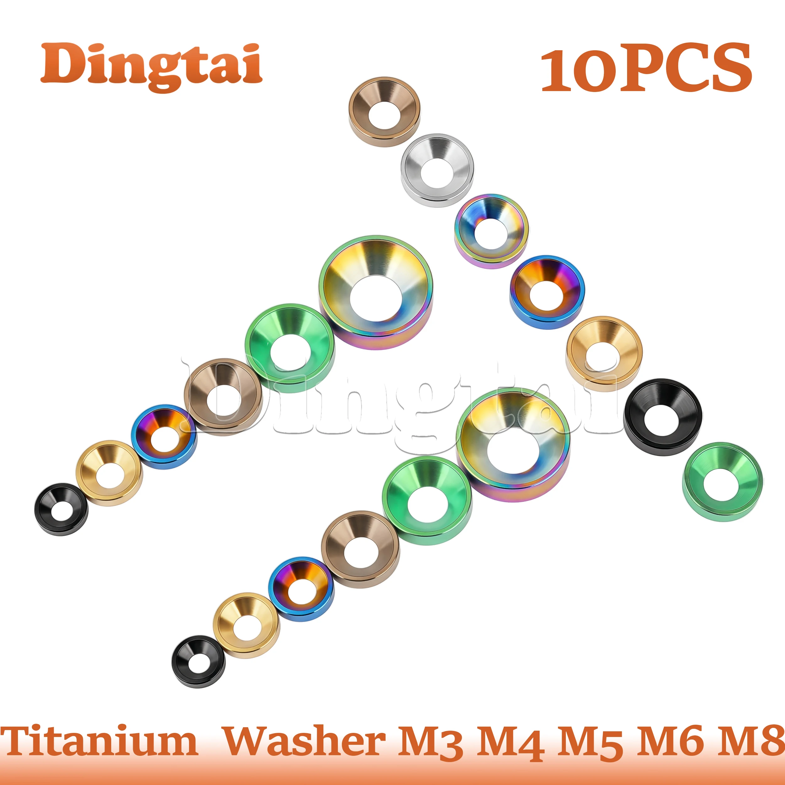 Dingtai Titanium Washer 10PCS M3 M4 M5 M6 M8 Countersunk Head Bolt Washers Decorative Gaskets
Dingtai Titanium Washer 10PCS M3 M4 M5 M6 M8 Countersunk Head Bolt Washers Decorative Gaskets