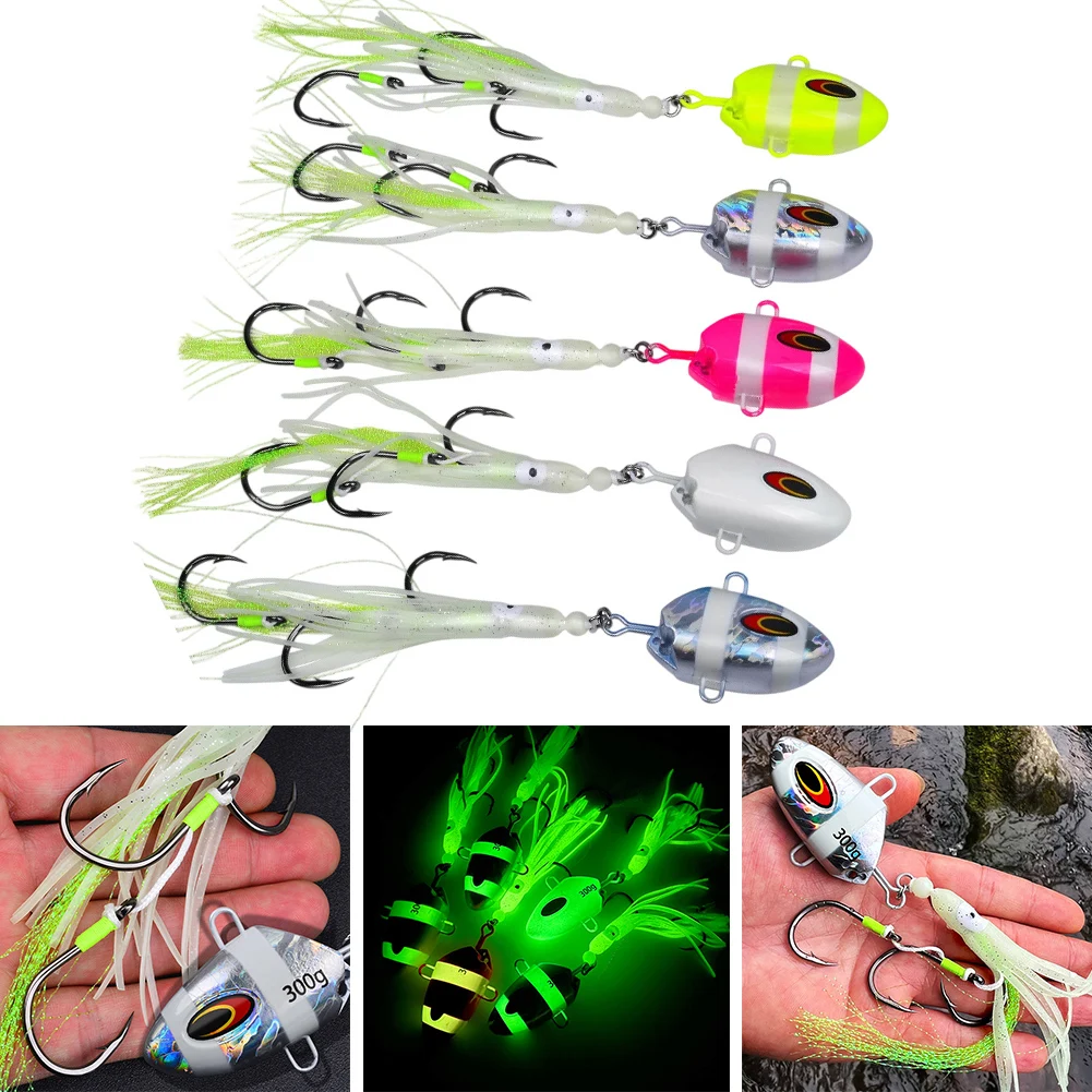 100g Sinking Jigging Lure with Metal Squid Assist Hooks and Carbon Steel Hooks for Marlin and Bottomship Targeting
100g Sinking Jigging Lure with Metal Squid Assist Hooks and Carbon Steel Hooks for Marlin and Bottomship Targeting