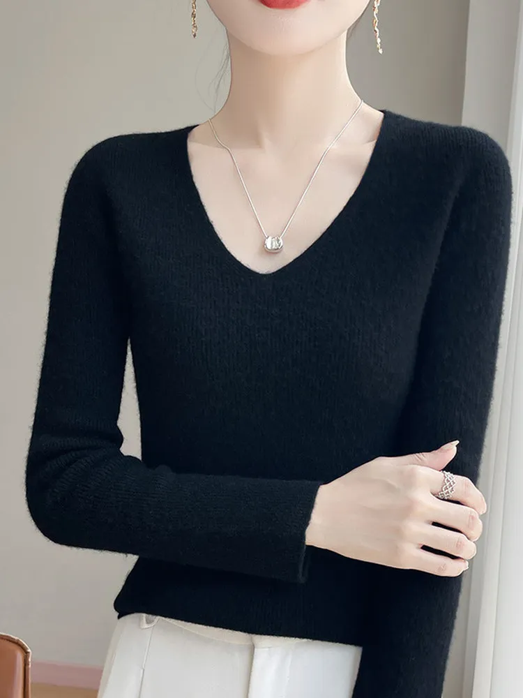 Women's Long Sve Knitted V-Ne Slim Fit Base Layer irt Low Ne Sweater Casual Sle Soft Fabric Daily Wear
Women's Long Sve Knitted V-Ne Slim Fit Base Layer irt Low Ne Sweater Casual Sle Soft Fabric Daily Wear