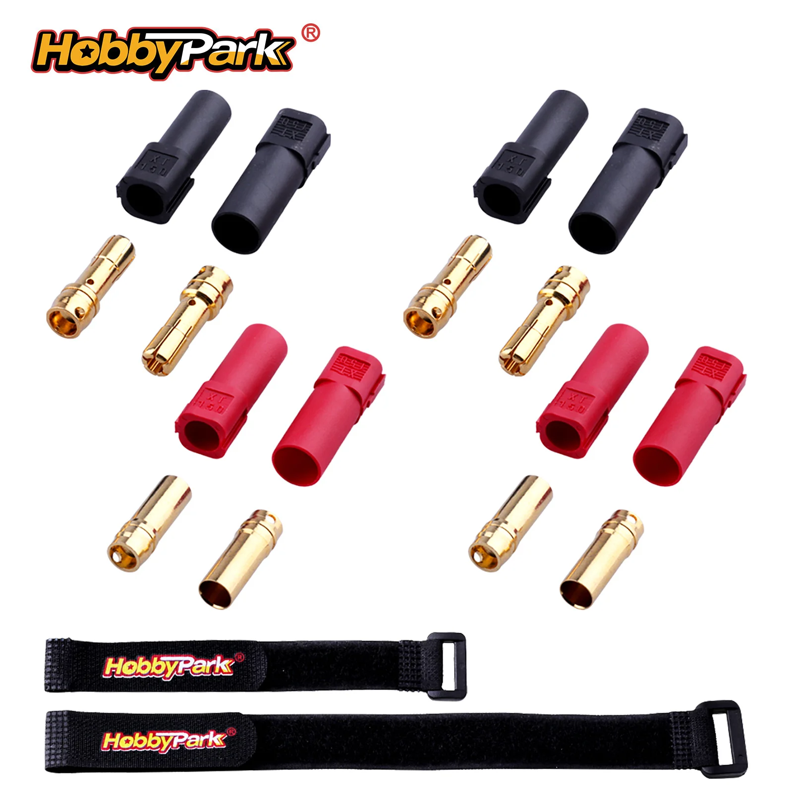 HobbyPark XT150 Connector Plug 6mm Gold Banana Bullet Male Female for RC Lipo Battery ESC Motor (Unassembled) 4 Pairs
HobbyPark XT150 Connector Plug 6mm Gold Banana Bullet Male Female for RC Lipo Battery ESC Motor (Unassembled) 4 Pairs